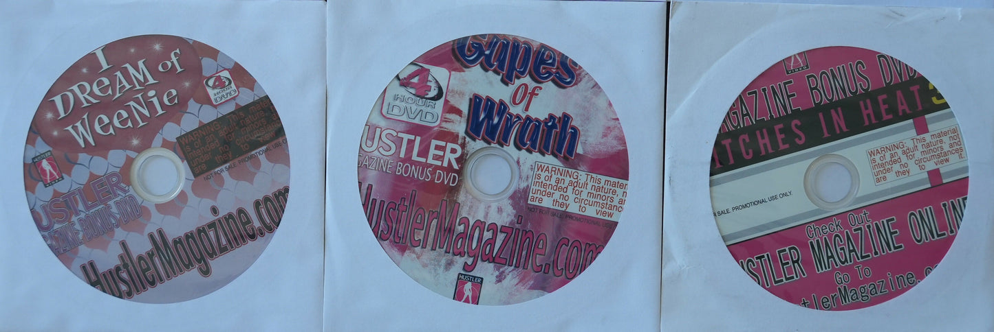 Lot of 9 XXX Hustler Supplemental DVDs - Mid 2000s - #2