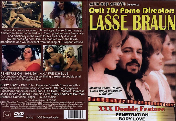 Cult 70s Porno Director: Lasse Braun XXX Double Feature Alpha Blue Archives DVD
