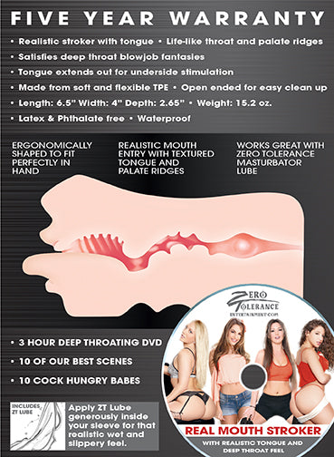 Real Mouth Stroker - Includes 4 Hour DVD
