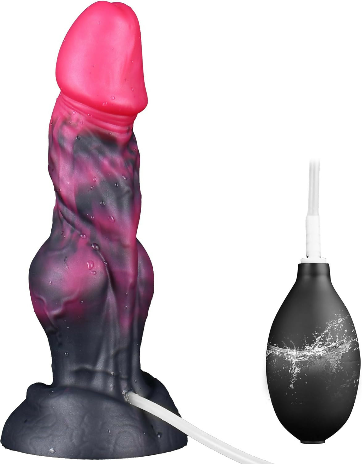 8.5" Fantasy Dragon Ejaculating Squirting Dildo Knot Suction Cup Silicone Dong
