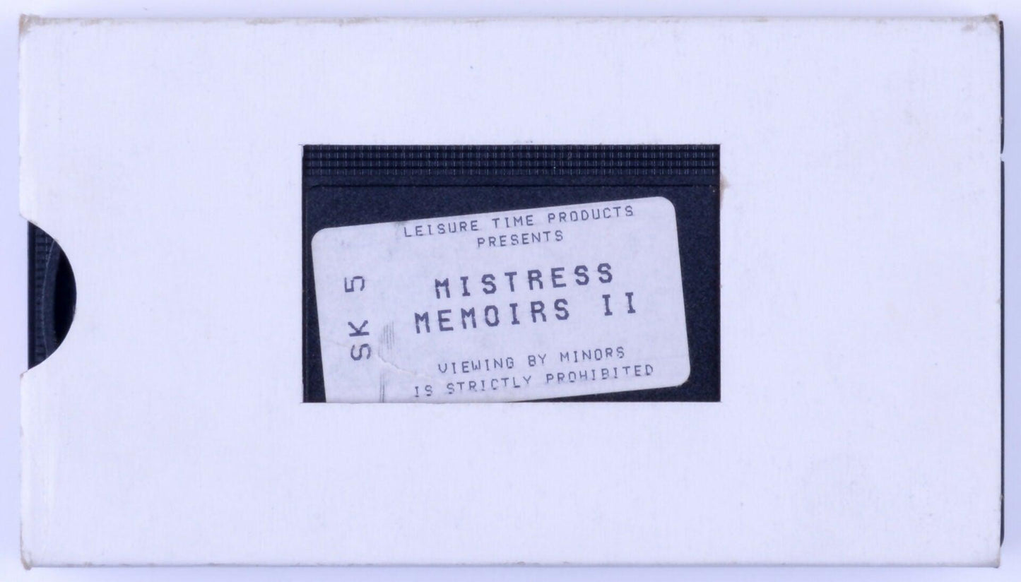 *Rare* MISTRESS MEMOIRS II Femdom BDSMAdult VHS Tape LEISURE TIME PRODUCTS PRESENTS Unkown Publication Date - XXX Marketplace