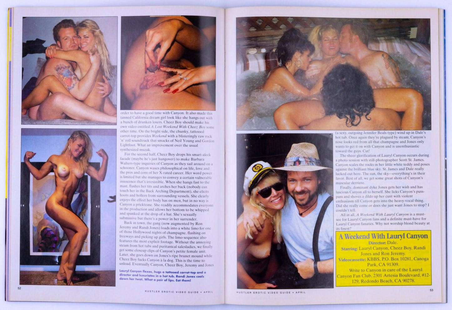 HUSTLER Erotic VIDEO April 1993 Vol. 8 No. 2 Vintage Softcore Adult Magazine - Nikki Dial, Tiffany Million, Nina Suave, Racquel Darrian, Tiffany Mynx - XXX Marketplace