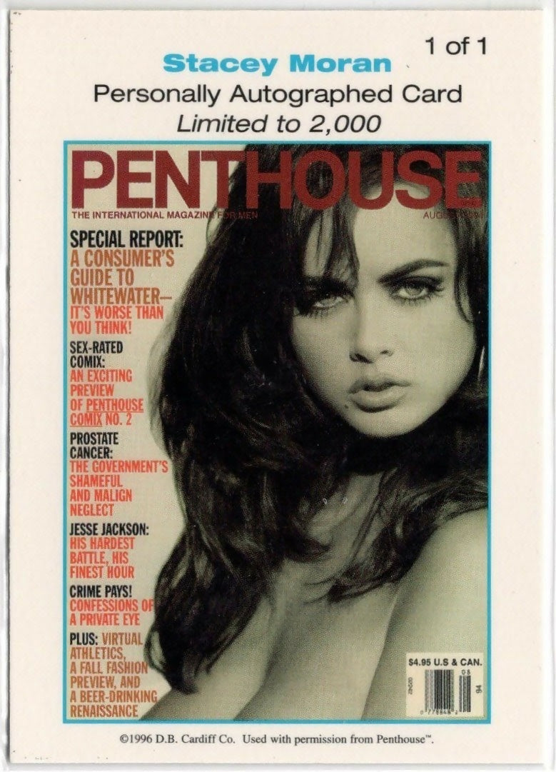 1996 Penthouse Stacey Moran Autograph Card /2000