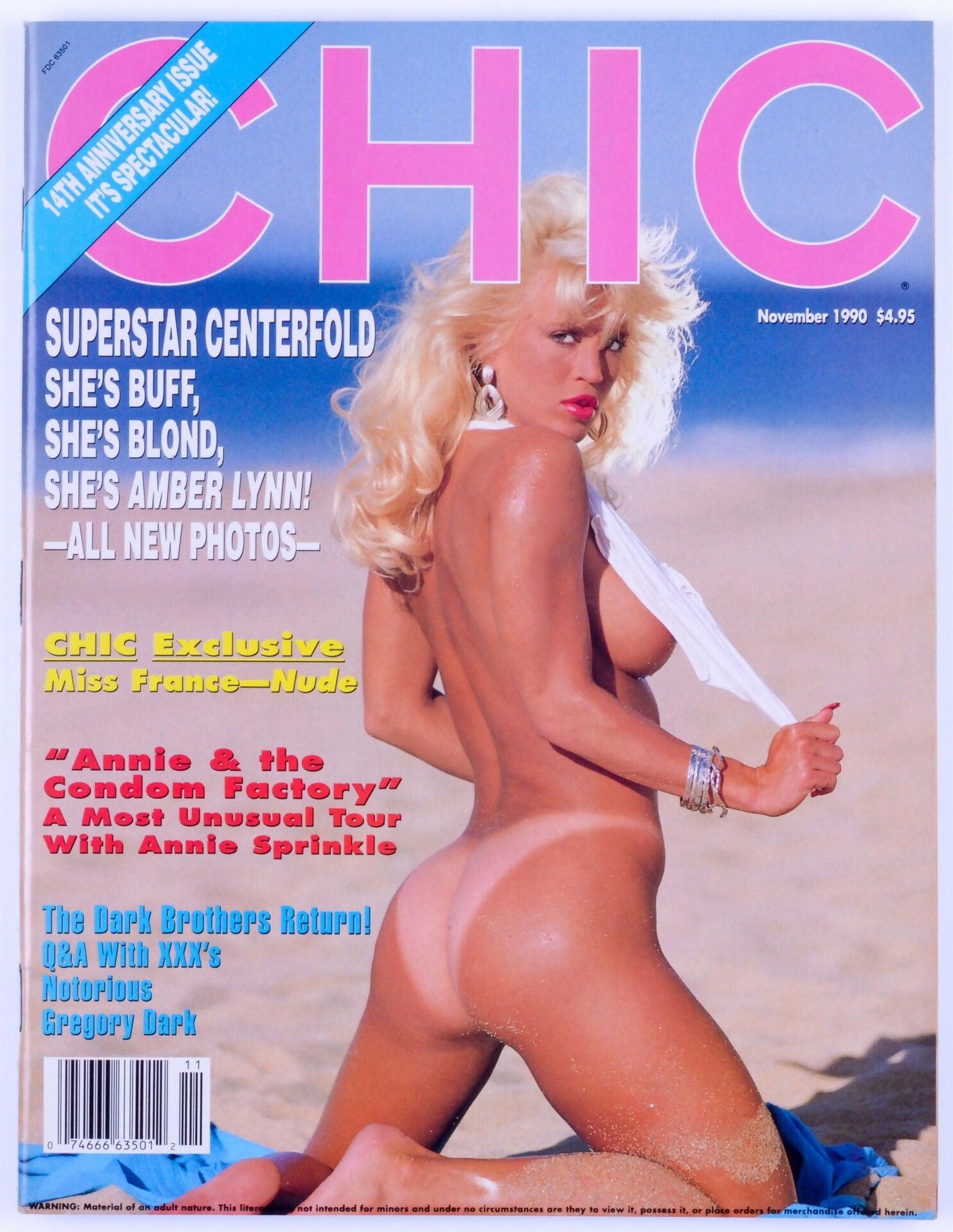 CHIC Softcore Adult Magazine Vol. 15 No. 1 November 1990 - Amber Lynn - XXX Marketplace
