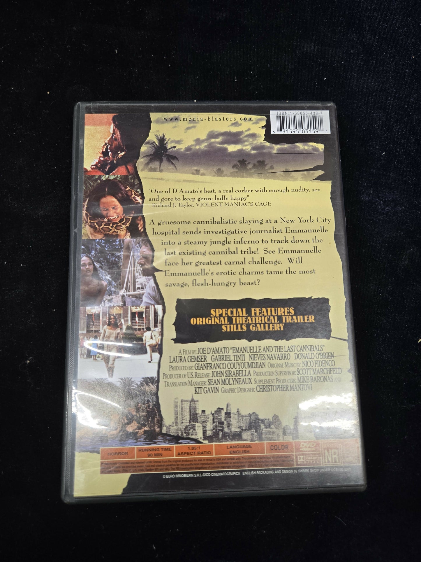 Joe D Amato Emanuelle and the Last Cannibals DVD