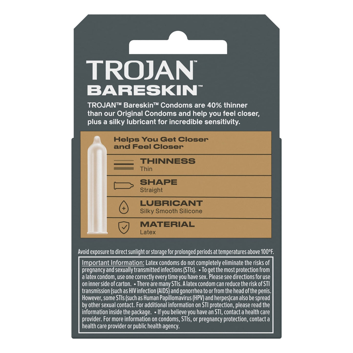Trojan Sensitivity Bareskin Lubricated Condoms - 3 Pack
