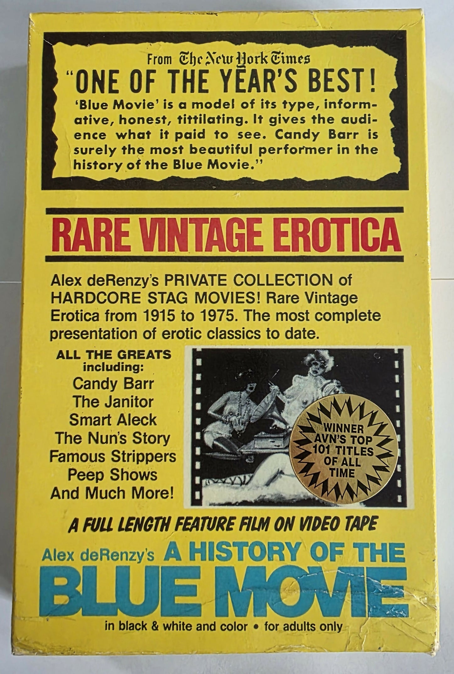 Alex deRenzy's A History of the Blue Movie (1983) VHS