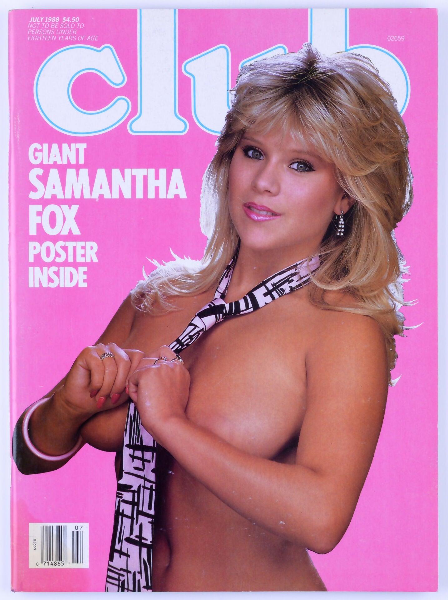 Club July 1988 Vol. 14 No. 6 Vintage Softcore Magazine - Samantha Fox Poster, Sally Anne - XXX Marketplace