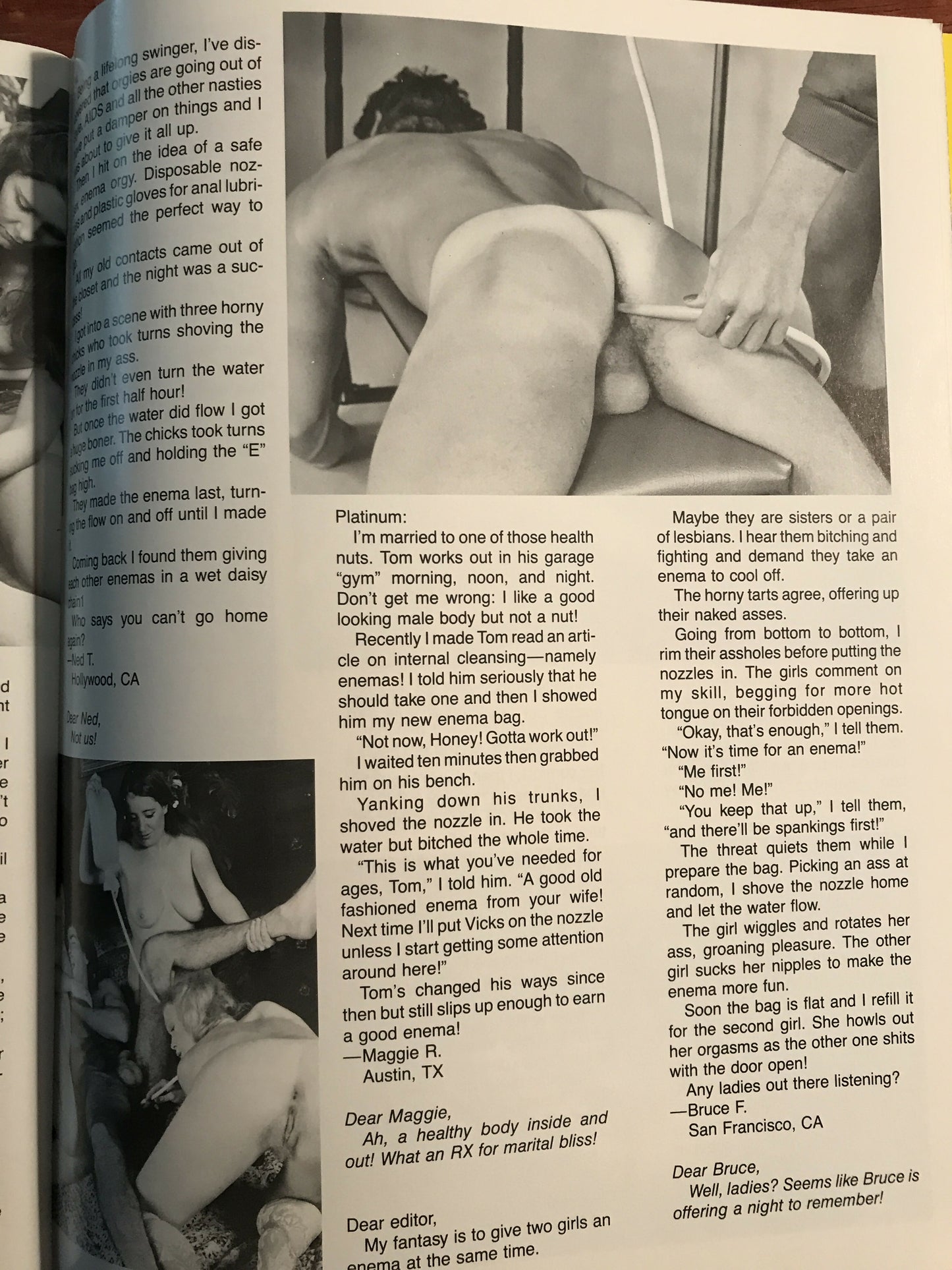 WET LETTERS 1 #6, c.1980 Star Distributors. Enema Water Sports Magazine