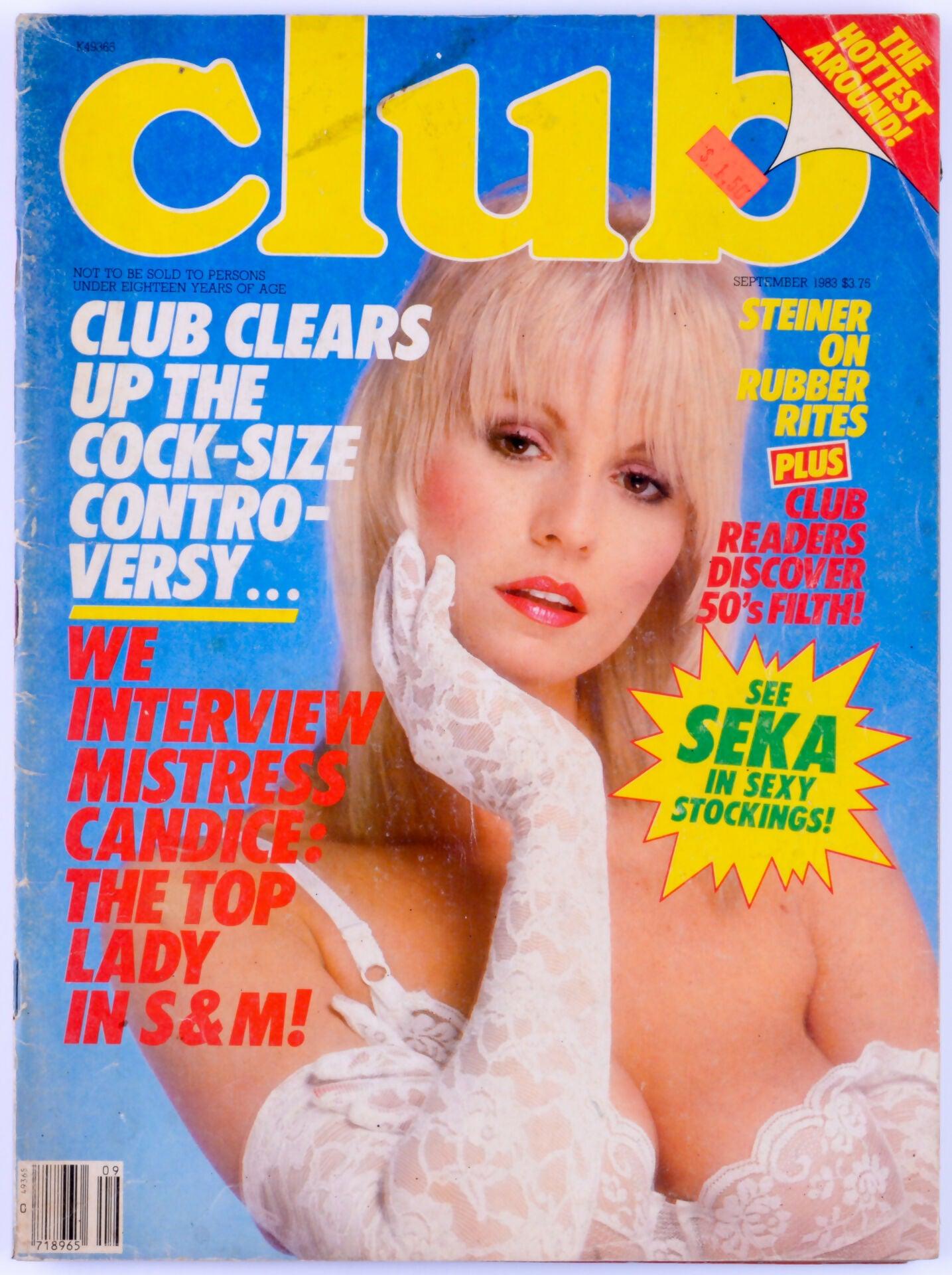 Club International September 1983 Vol. 9 Issue 8 Vintage UK Softcore Adult Magazine Pual Raymond Publications - Seka - XXX Marketplace