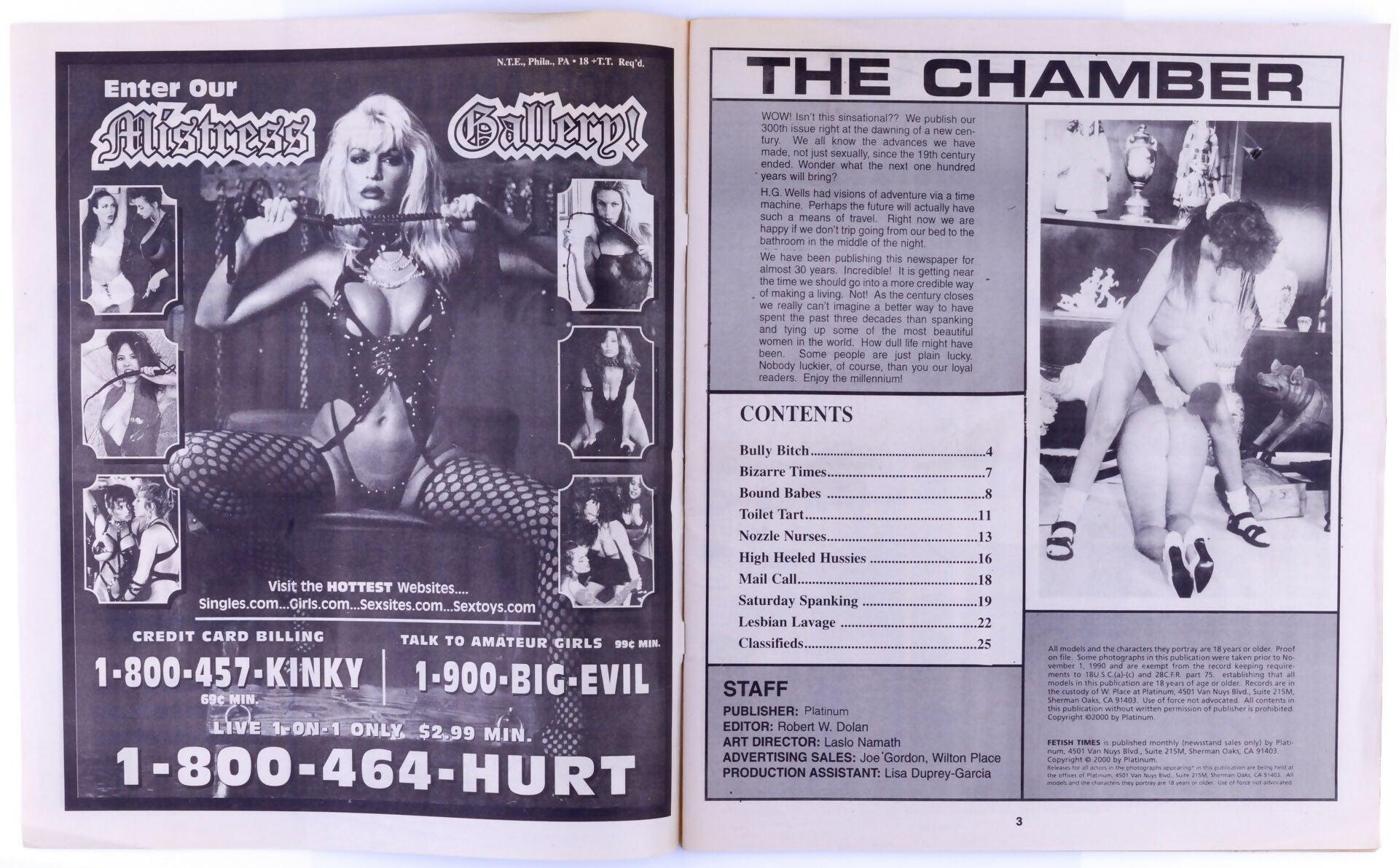 FETISH TIMES 300TH ANNIVERSARY ISSUE! NEWSPAPER NO. 300 2000 - XXX Marketplace