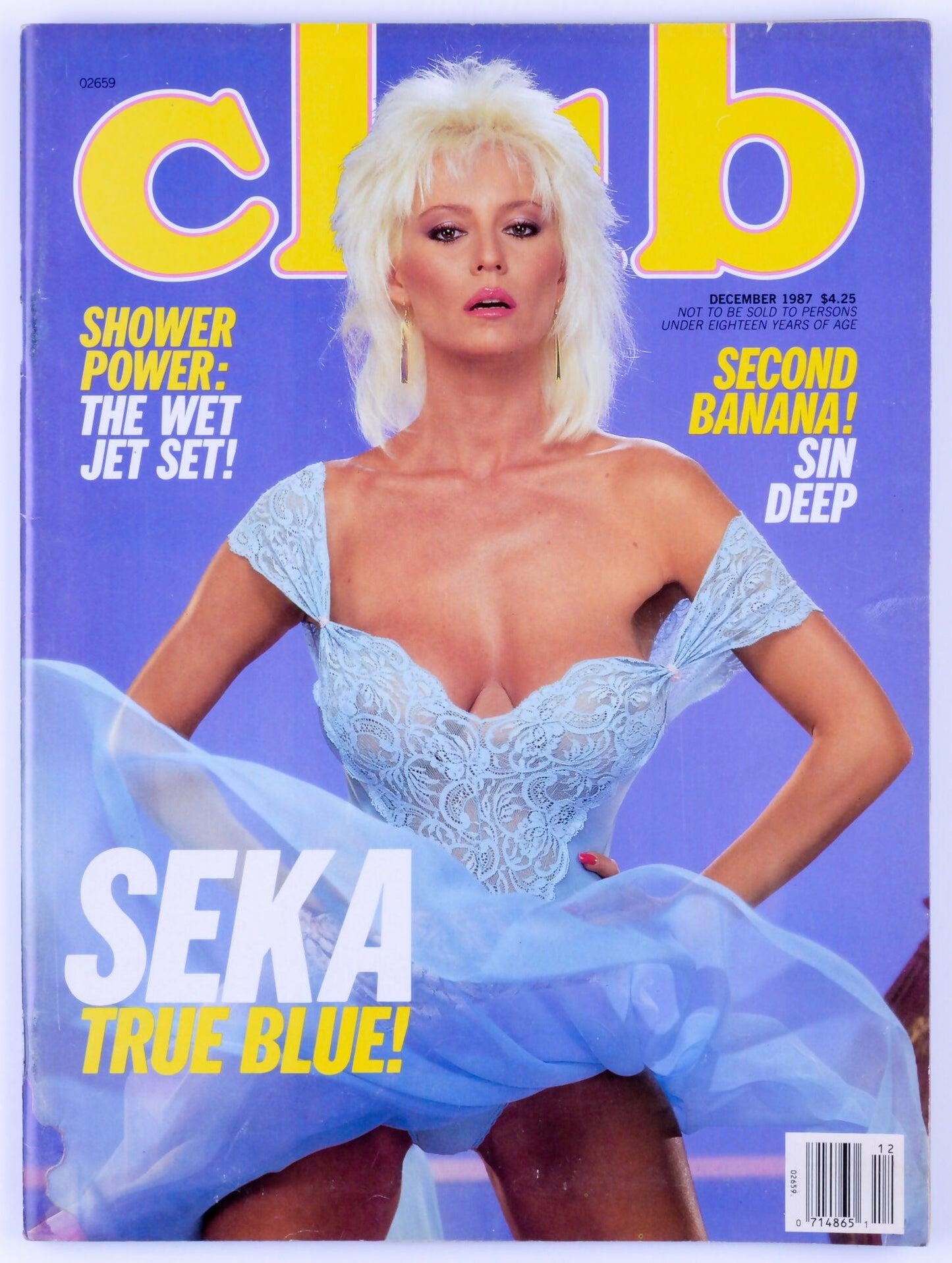 CLUB Softcore Adult Magazine Vol. 9 Issue 11 December 1987 Paul Raymond Publications - Seka - XXX Marketplace