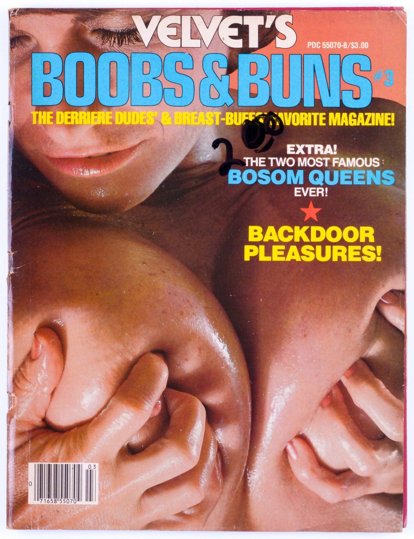 VELVET'S BOOBS & BUNS #3 Vintage Softcore Adult Magazine Vol. 1 No. 3 1980 *Fair* - XXX Marketplace