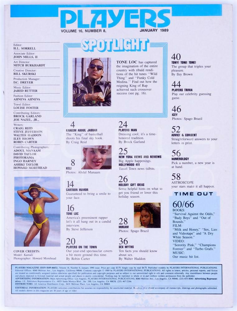 Players Vintage Softcore Adult Ebony Magazine Vol. 16 No. 8 January 1989 - XXX Marketplace