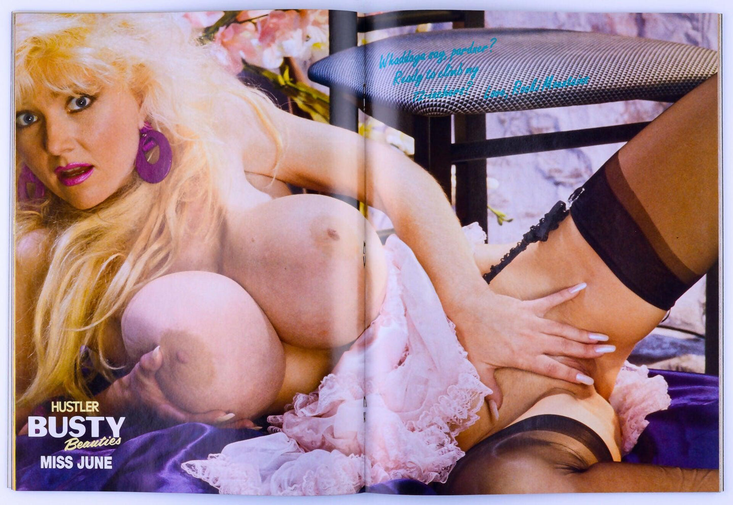 HUSTLER BUSTY Beauties Vintage Adult Big Boob Magazine June 1991 Features Rocky Mountains - XXX Marketplace