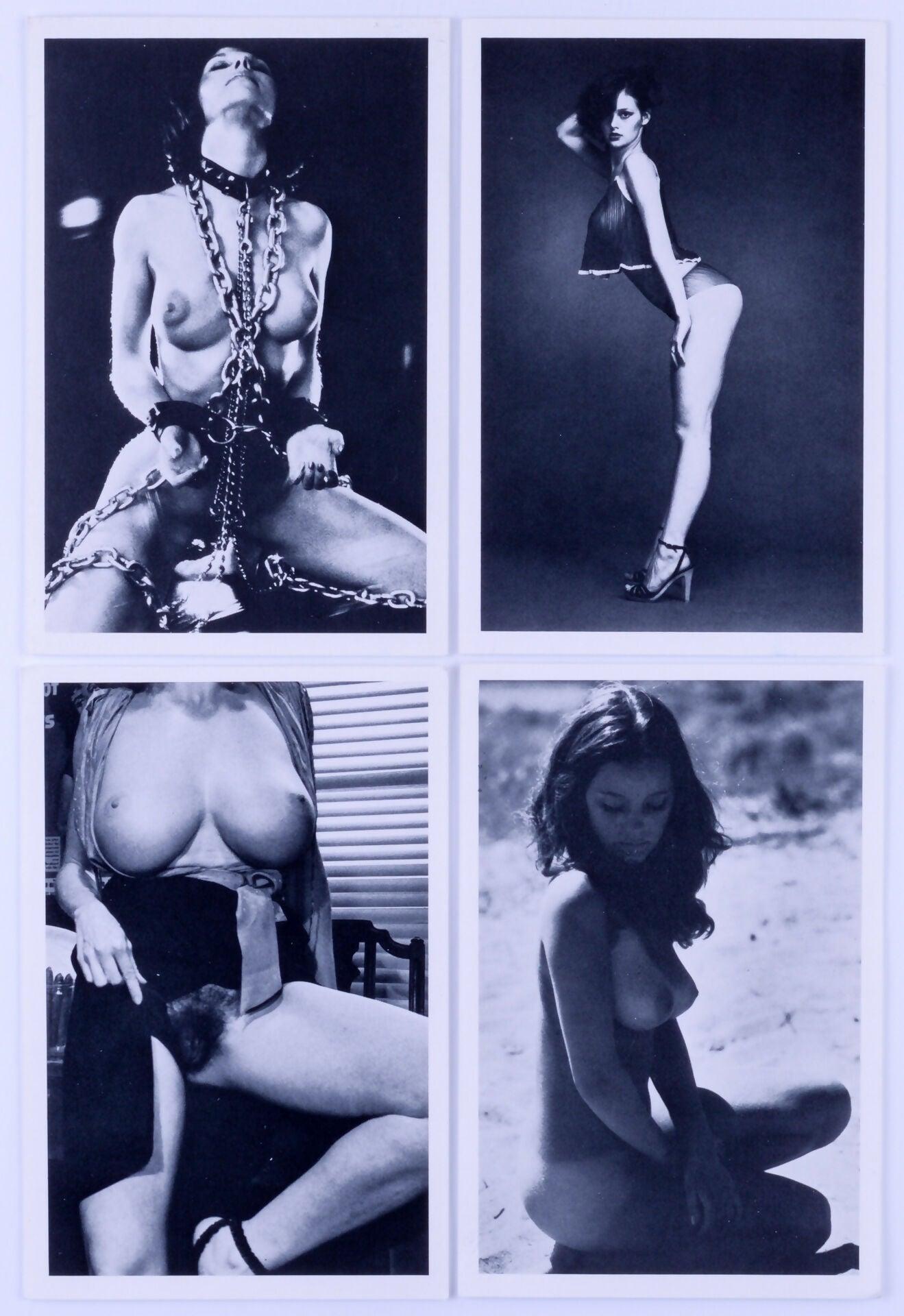 Four 4" x 6" Lustre Finish Black & White Nude Women Photographic Prints Unknown Photographer - XXX Marketplace