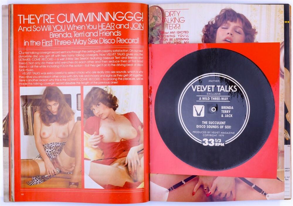 VELVET TALKS! Softcore Vintage Adult Magazine Vol. 1 No. 3 1979 Includes Vinyl Record & Poster - XXX Marketplace
