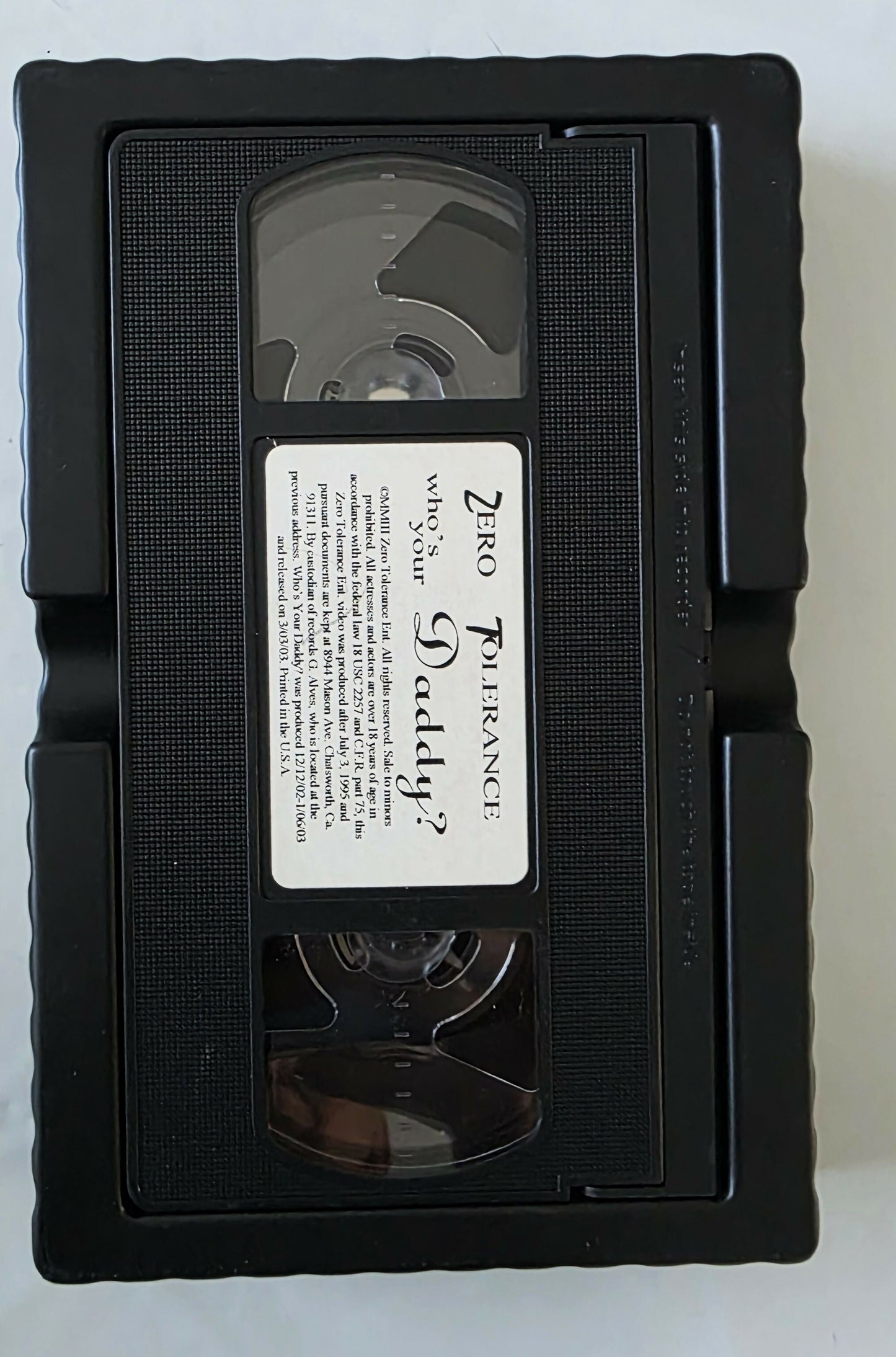 Zero Tolerance Who’s Your Daddy? (2003) VHS