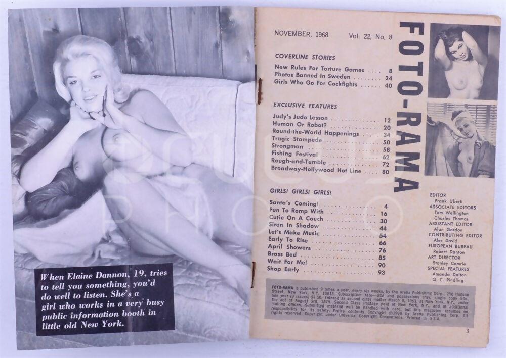 Active Foto-rama Vintage Softcore Adult Erotic Magazine Booklet November 1968 Vol. 22 No. 8 - XXX Marketplace