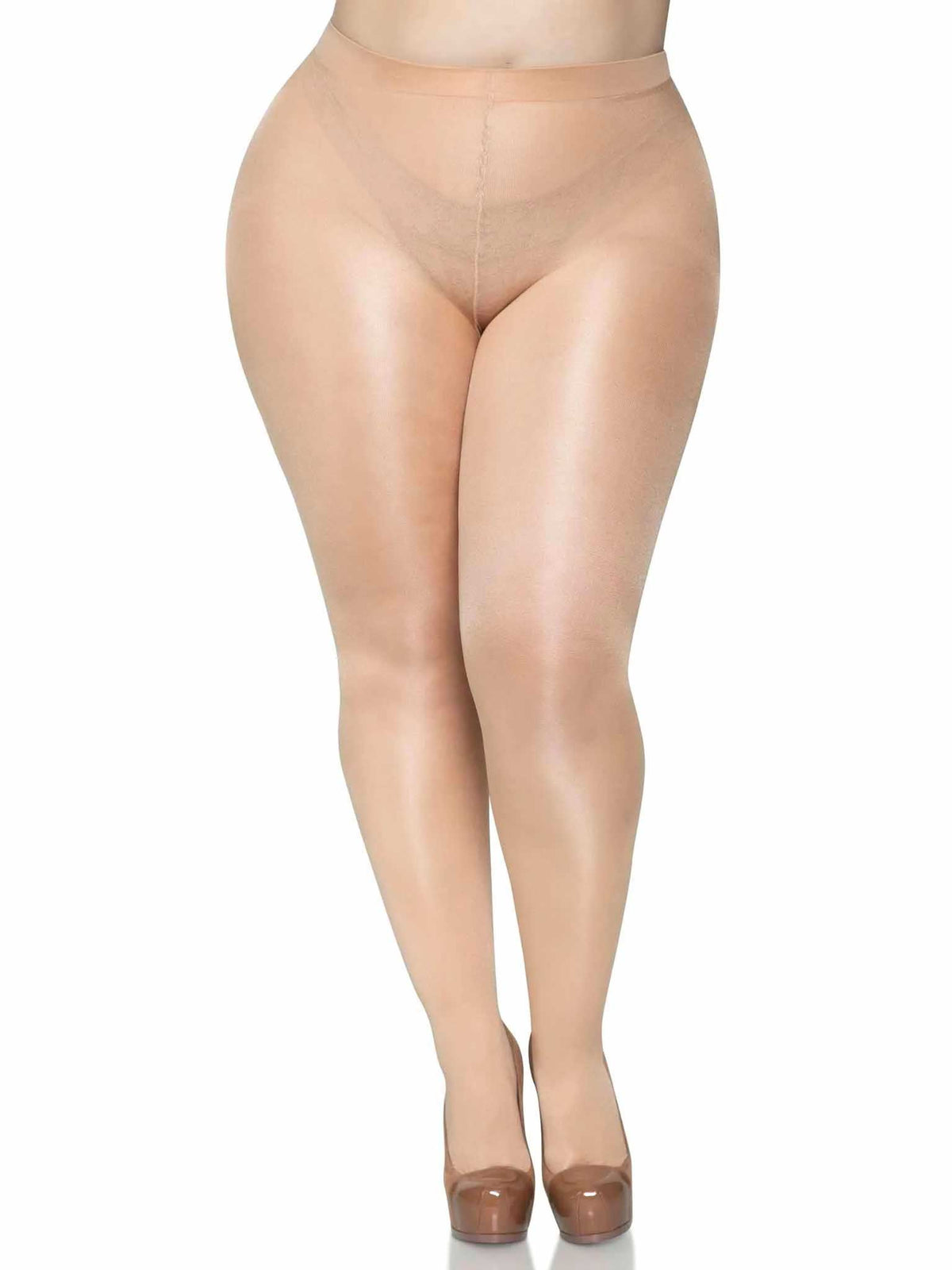 "Suki Plus Sheer Tights - Queen - Nude LA-0992QNUDQ"