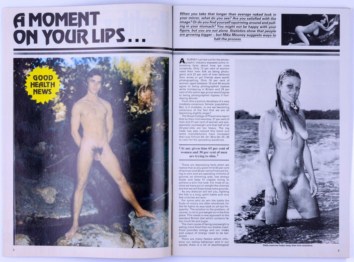 *Rare* INTERNATIONAL H&E HEALTH & EFFICIANCY SPRING QUARTERLY Vintage UK Naturist Nudist Magazine No. 22 Unknown Publication Date - Includes Bonus Magazine - XXX Marketplace