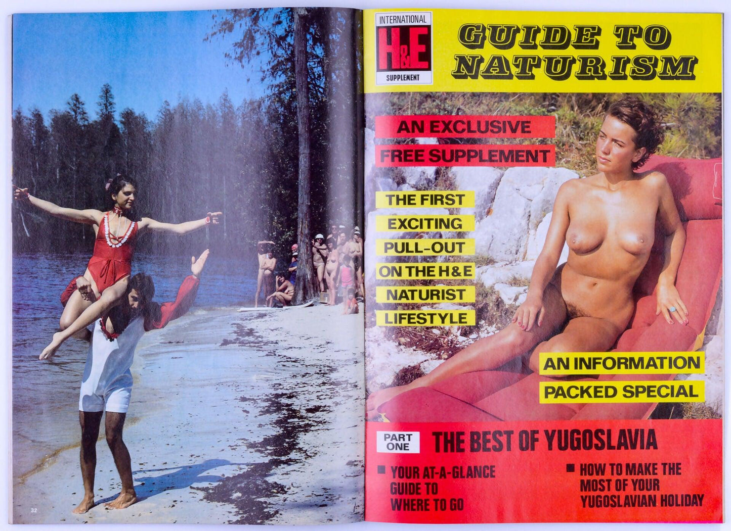 *Rare* INTERNATIONAL H&E HEALTH & EFFICIANCY SPRING QUARTERLY Vintage UK Naturist Nudist Magazine No. 22 Unknown Publication Date - Includes Bonus Magazine - XXX Marketplace