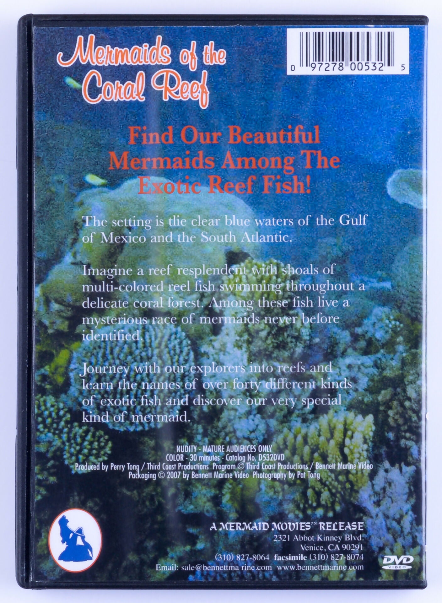 *Rare* Scuba In The Buff: Mermaids of the Coral Reef Adult Nude Scuba DVD Mermaid Movies 2007 - Devinn Lane, Sydnee Steele, Shanna McCullough
