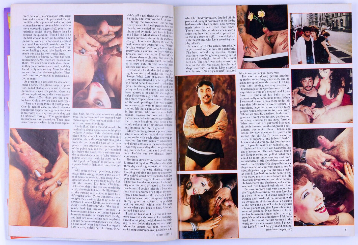 HUSTLER Vintage Softcore Adult Magazine Vol. 16 No. 8 February 1990 - Deidre Holland - XXX Marketplace