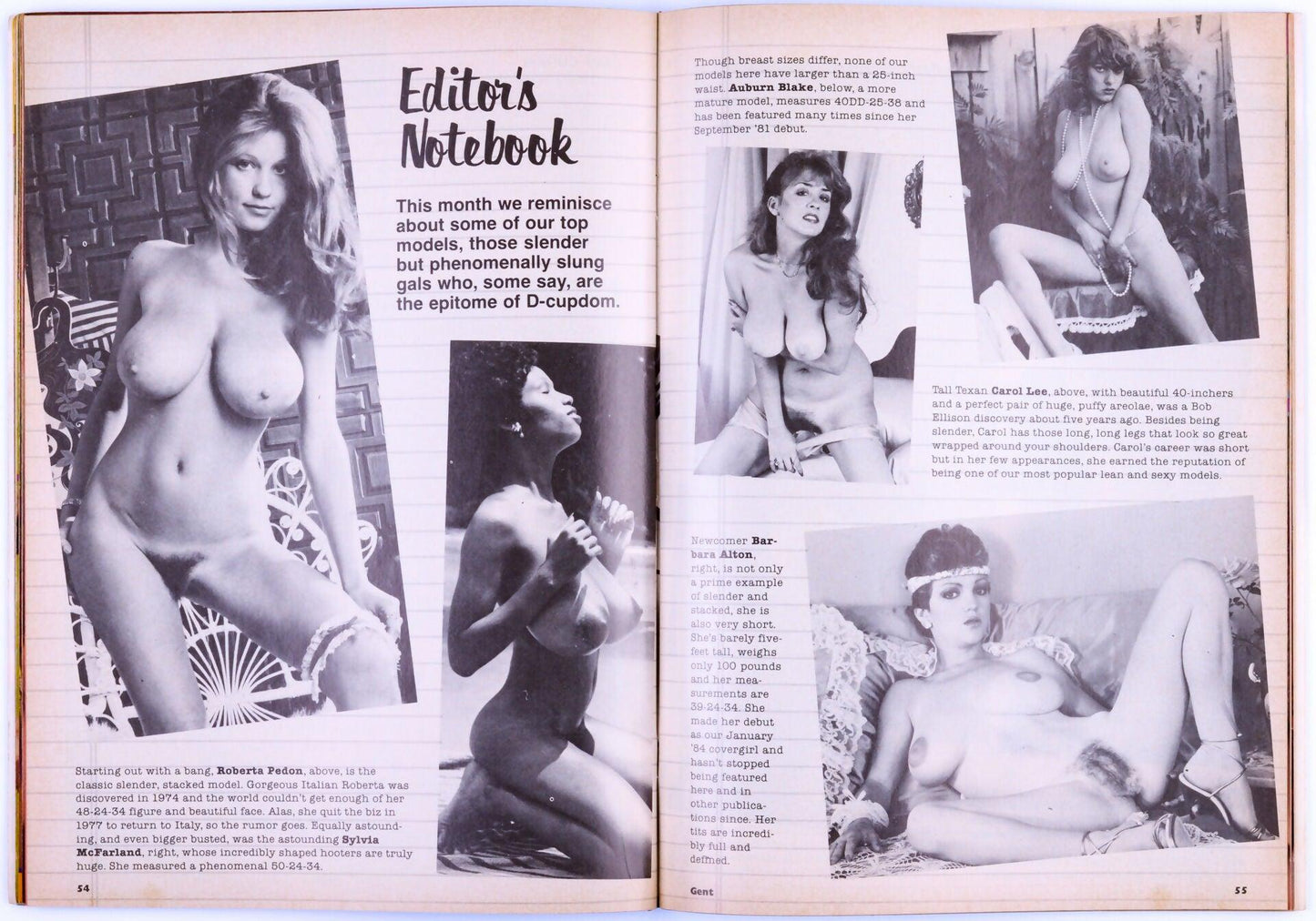 GENT Softcore Vintage Adult Big Tits Magazine December 1984 Features Pregnant Model, Roberta Pedon, Ron Jeremy - XXX Marketplace
