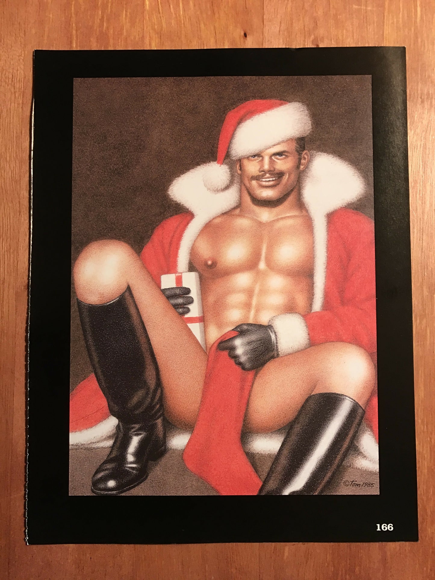Art Plate/Page TOM of FINLAND Book Retrospective #3 1997 Vitruvian Man - Leather Santa TF166