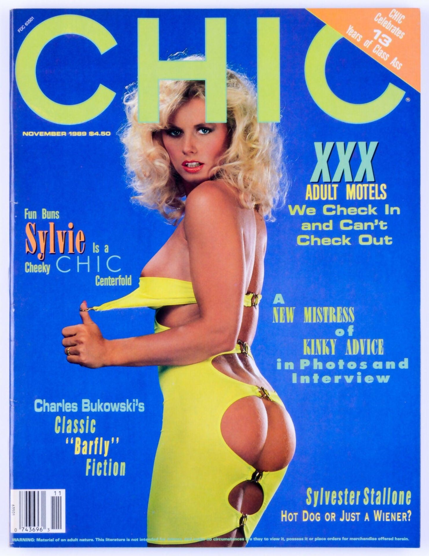 CHIC November 1989 Vol. 14 No. 1 Vintage Softcore Adult Magazine - Sylvie, Cheyenne - XXX Marketplace