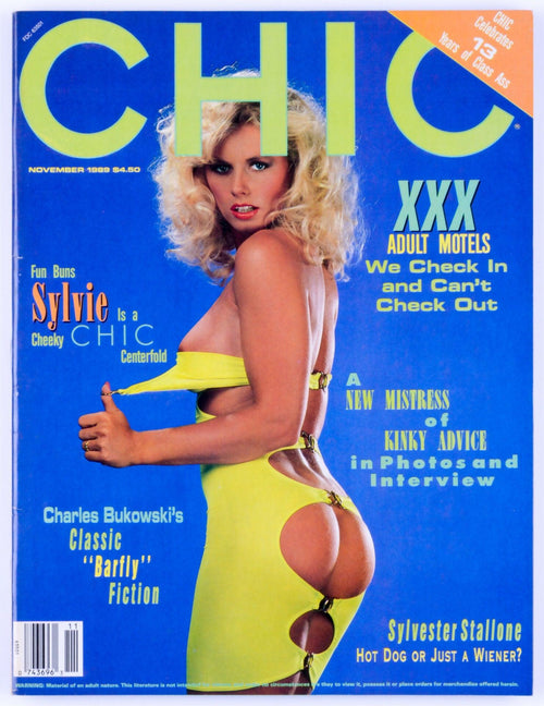 CHIC November 1989 Vol. 14 No. 1 Vintage Softcore Adult Magazine - Sylvie, Cheyenne