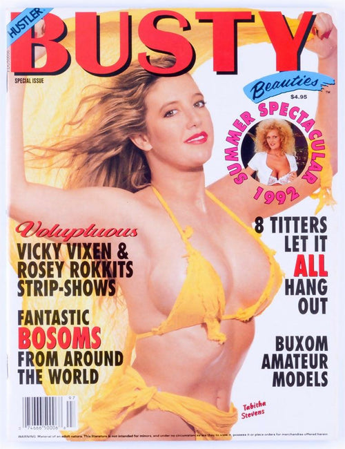 HUSTLER BUSTY Beauties Vintage Adult Big Boob Magazine Summer Spectacular 1992