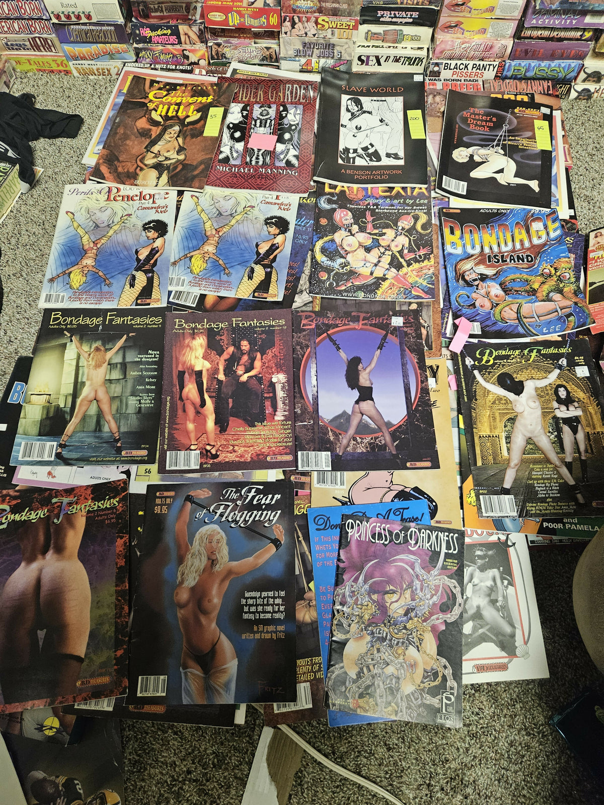 VERY RARE BDSM Comic/Magazine/VHS lot