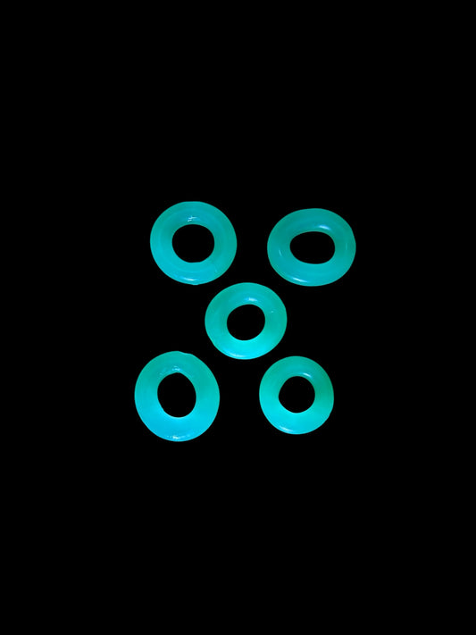 NEW 5pc Luminous Glow Cock Rings Penis Rings Scrotum Stretcher