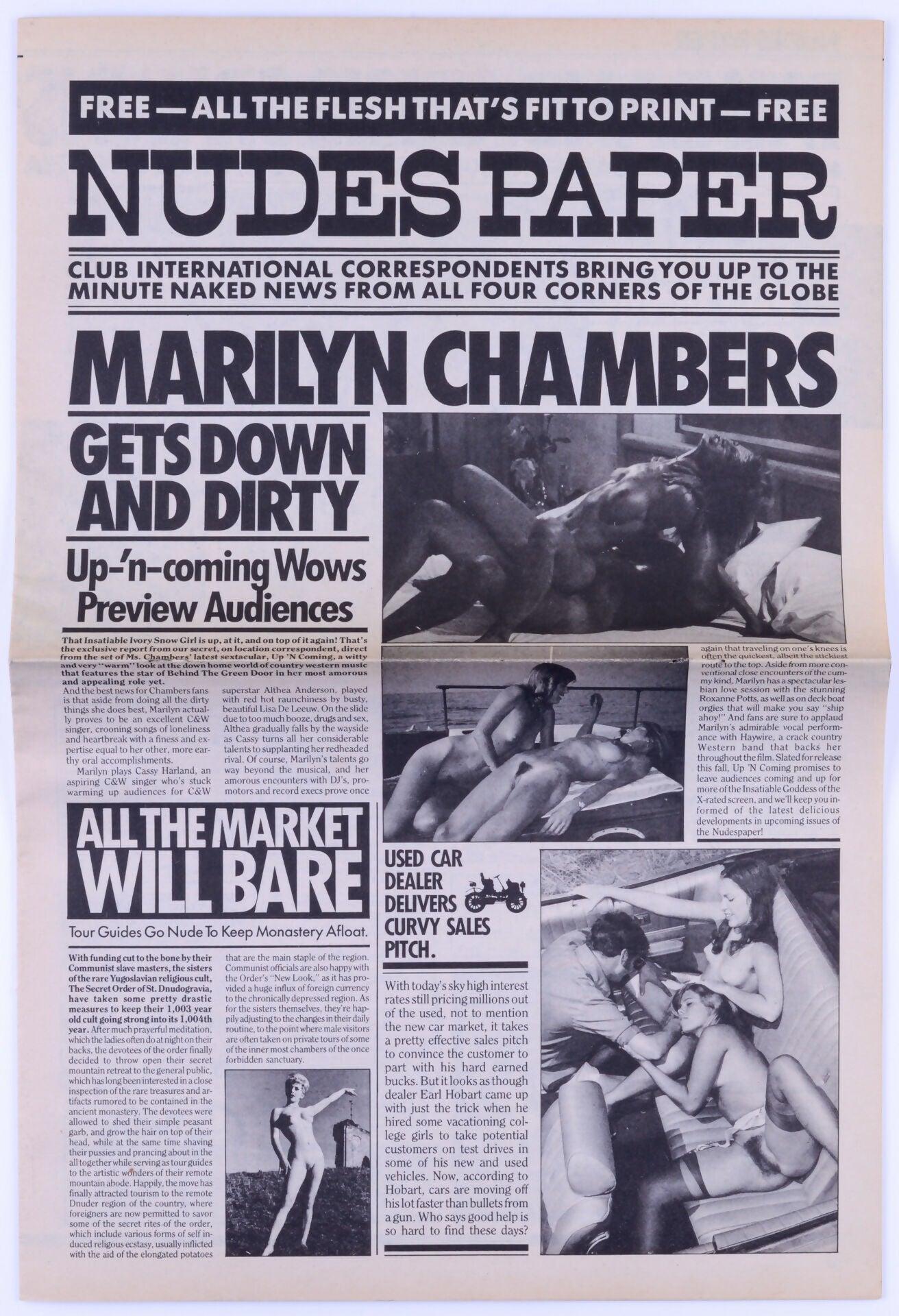 NUDES PAPER Vintage Adult Newspaper Unknown Publication Date - XXX Marketplace