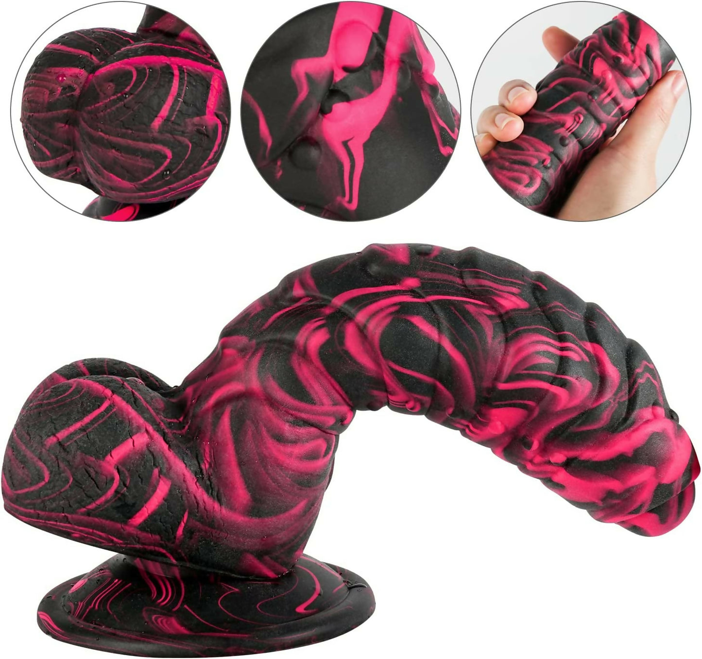 Realistic Dildo Unique 8.26 inch Colorful Dildo with Strong Suction Cup