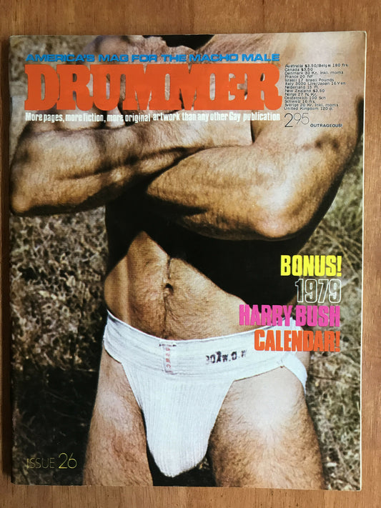 Drummer #26 Gay Men's Leather Magazine 1978 Harry Bush 1979 Calendar OLAF Art Story