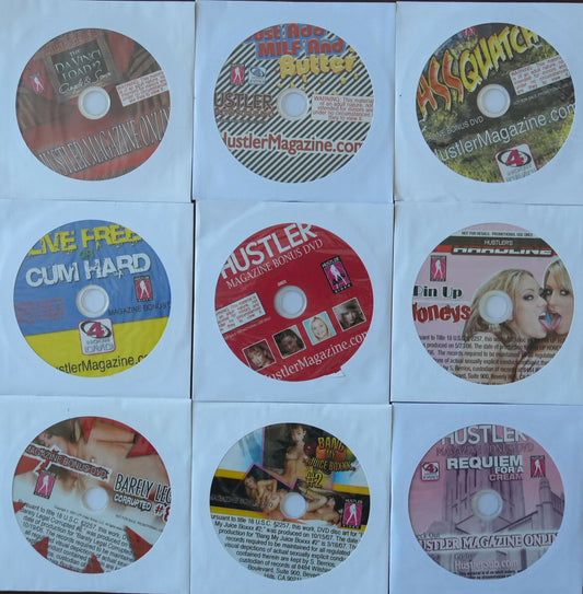 Lot of 9 XXX Hustler Supplemental DVDs - Mid 2000s - #3