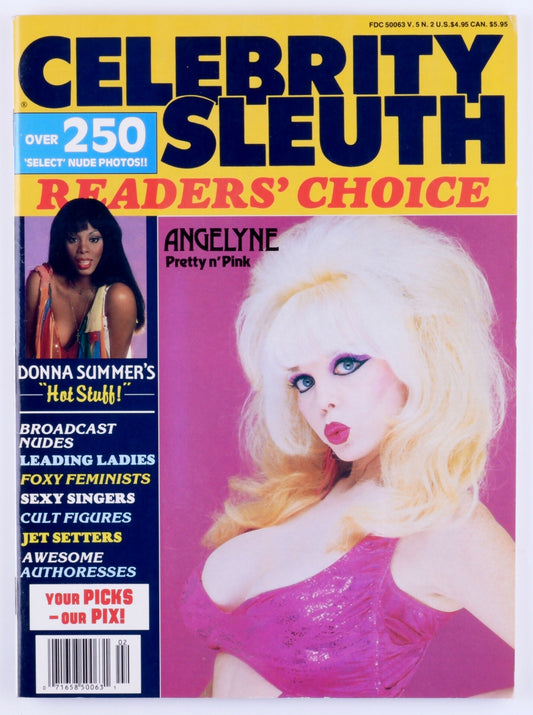 CELEBRITY SLEUTH 1992 Vol. 5 No. 2 Vintage Softcore Adult Nude Celebrity Magazine - Ivana Trump, Whitney Houston, Betty Page, June Wilkinson