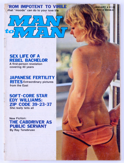 MAN to MAN January 1975 Vol. XXIV No. 10 Vintage Softcore Adult Magazine - 2 Fold Out Posters