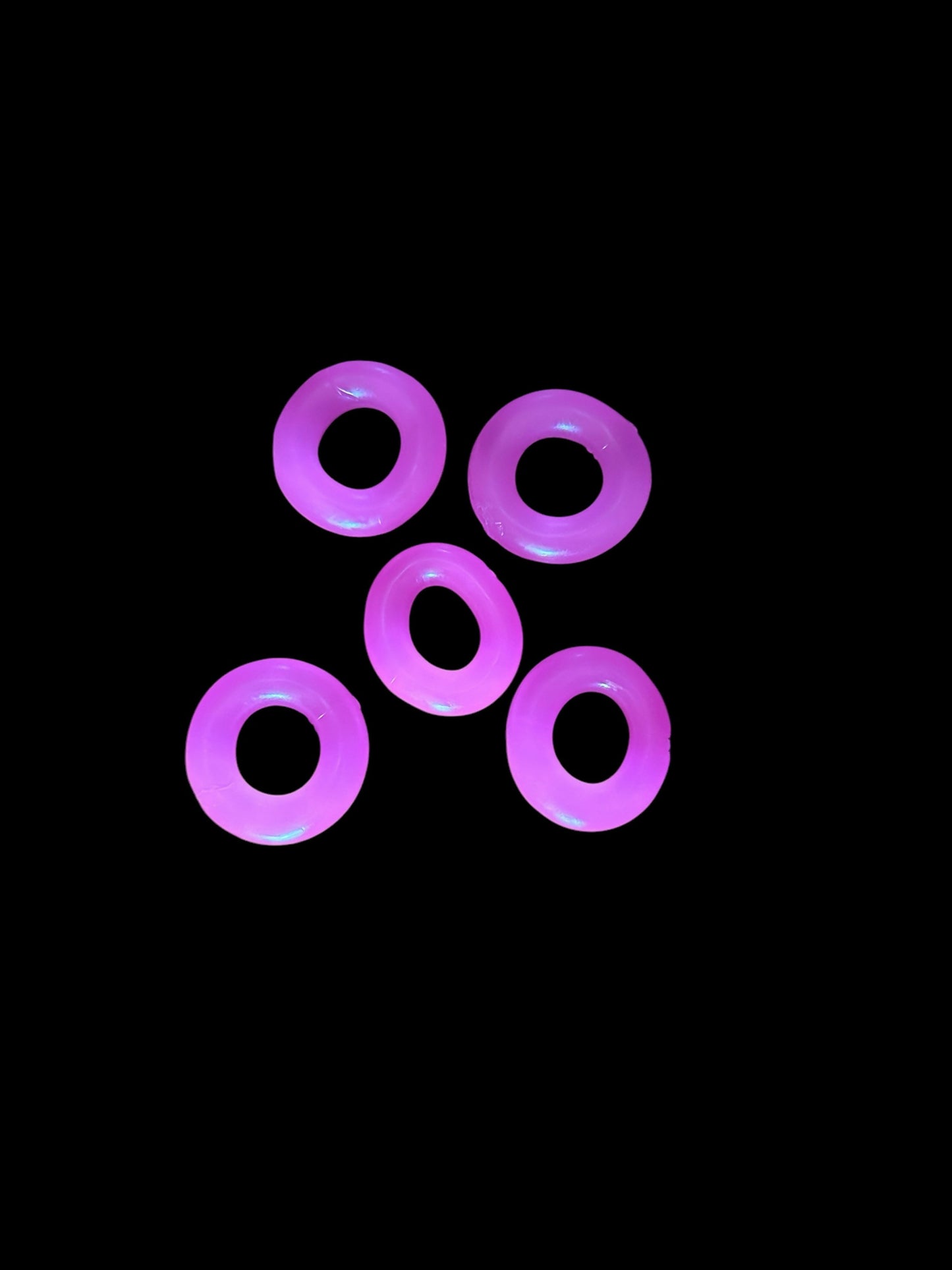 NEW 5pc Luminous Glow Cock Rings Penis Rings Scrotum Stretcher