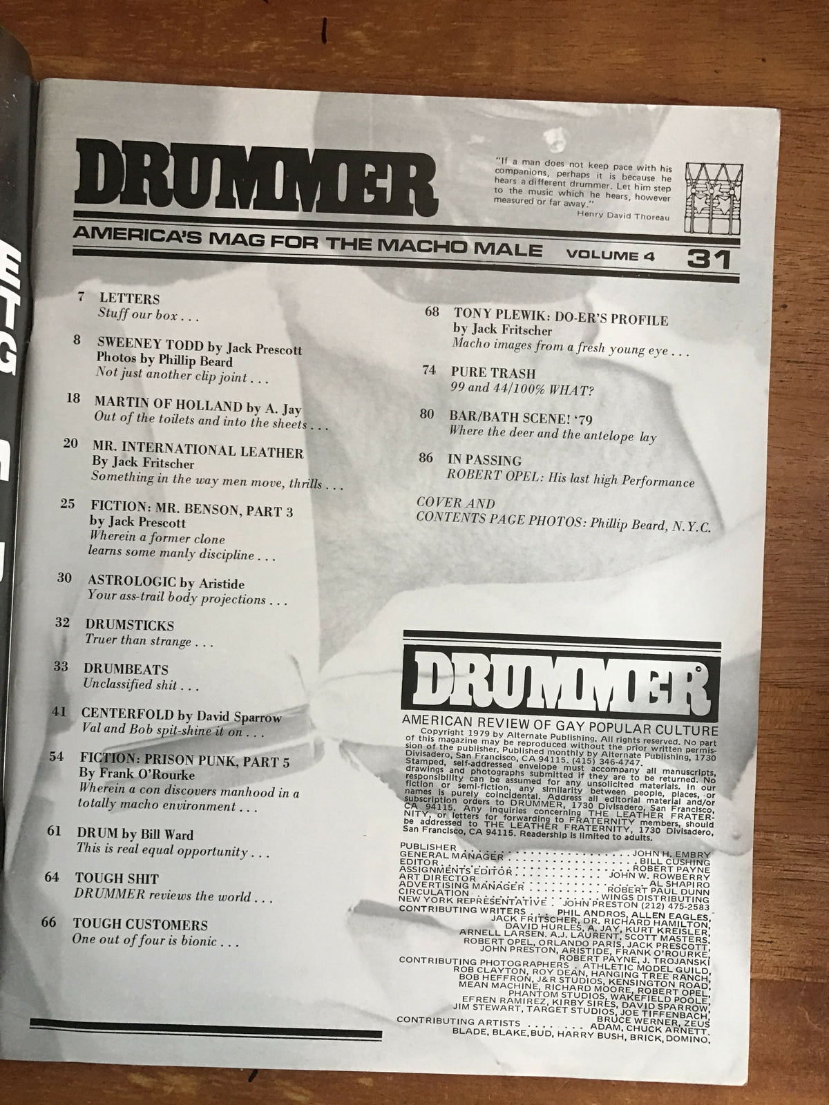 Drummer #31 Gay Men's Leather Magazine 1979 Shaving Sweat Spit Piss