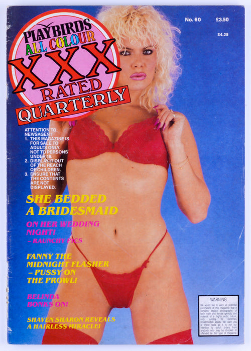*Rare* PLAYBIRDS XXX RATED QUARTERLY No. 60 Vintage Softcore UK Adult Magazine Unknown Publication Date