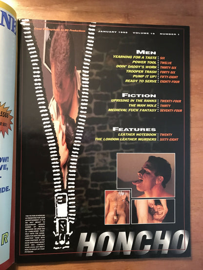 HONCHO Vol.18 #1, 1995, Magazine for Gay Men, Blue Collar, Butch, Masculine