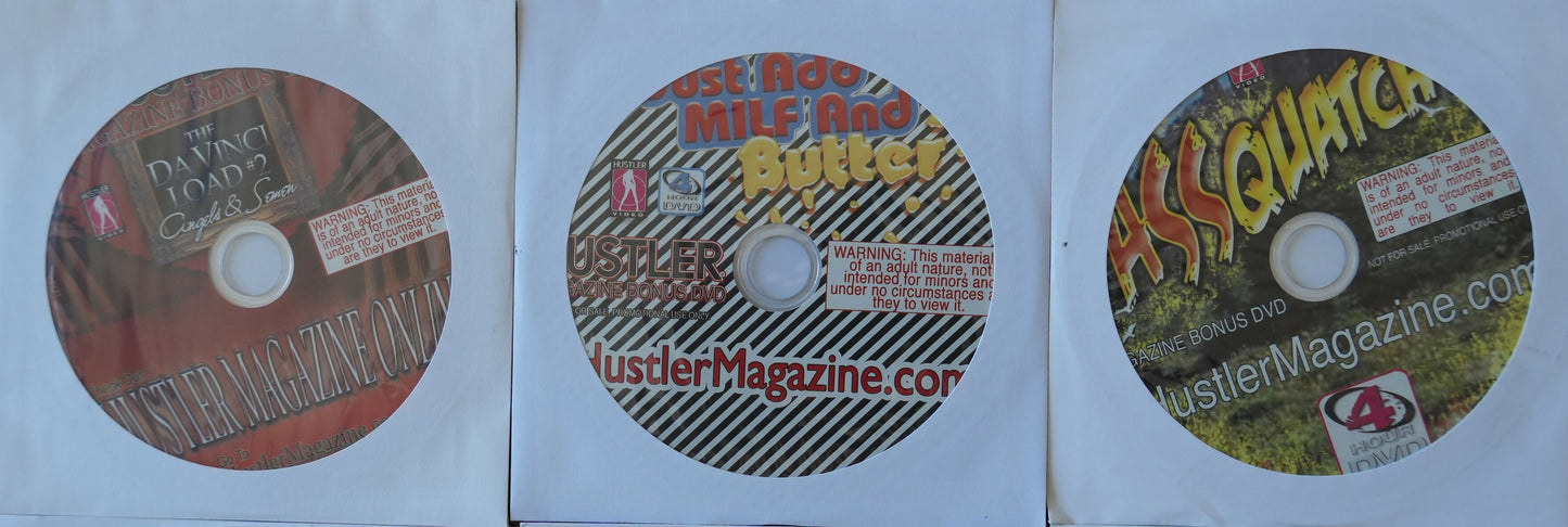 Lot of 9 XXX Hustler Supplemental DVDs - Mid 2000s - #3