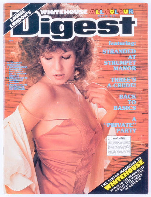WHITEHOUSE Digest Issue 19 Softcore Vintage UK Adult Magazine Unknown Publication Date