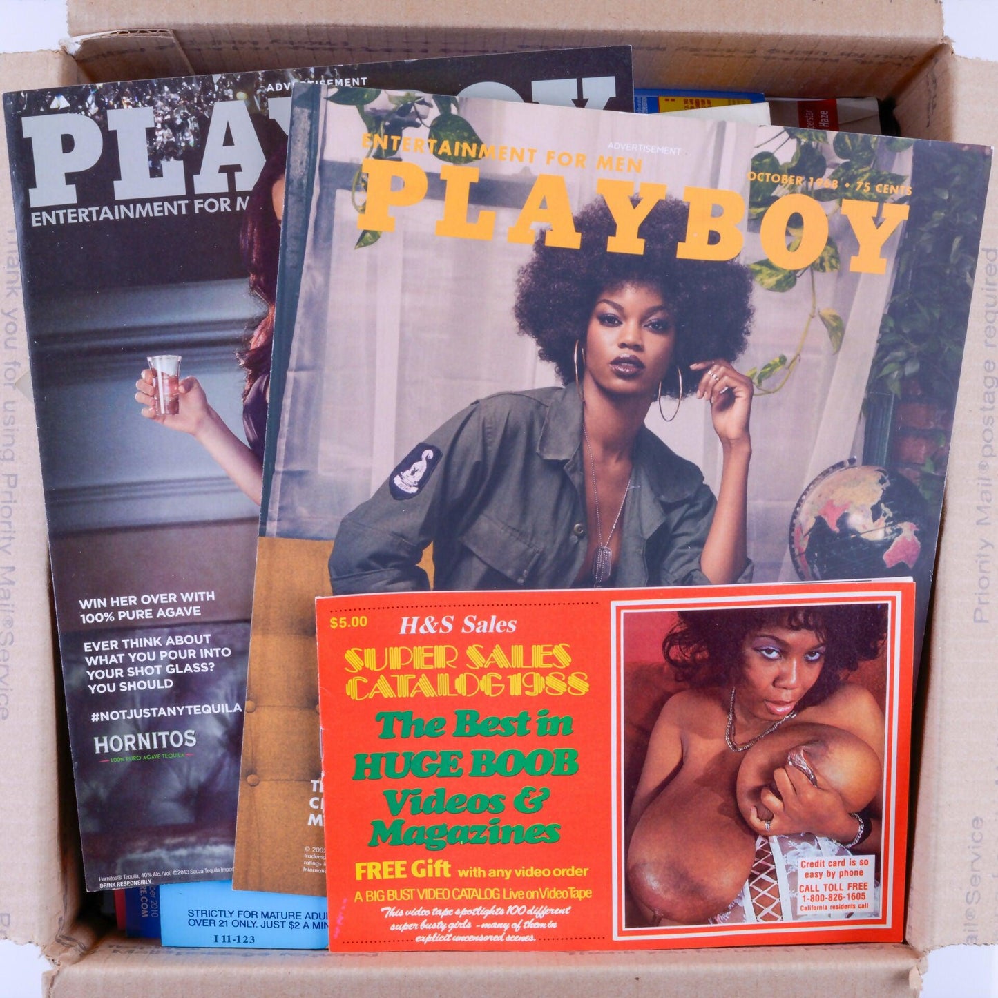 25lb Box Of Catalogs, Ads, Pamphlets, Loose Covers, Pages & Epherma - XXX Marketplace