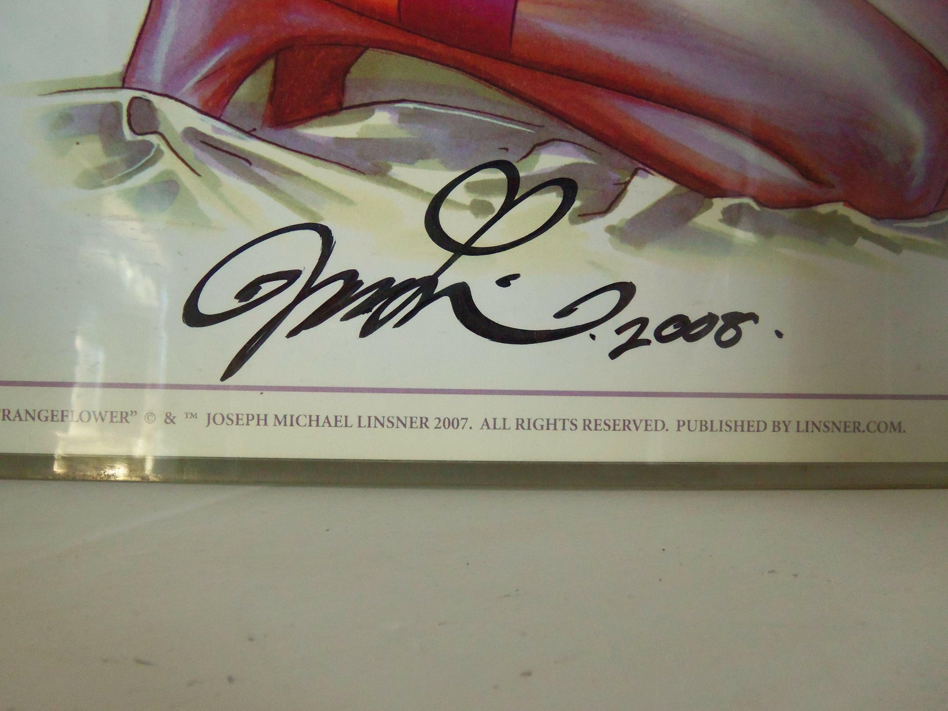Joseph Michael Linsner SIGNED Teen Litho "Strangeflower" - XXX Marketplace