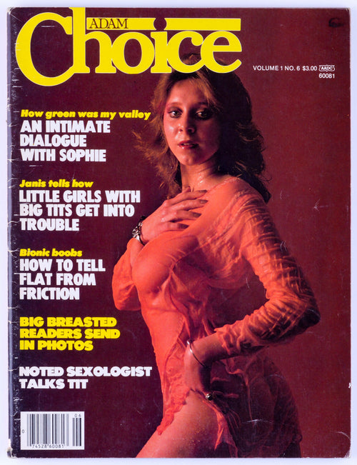 ADAM'S Choice February 1980 Vol. 1 No. 6 Softcore Vintage Adult Big Tits Magazine